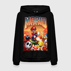 Толстовка-худи женская Mario Doom, цвет: 3D-черный