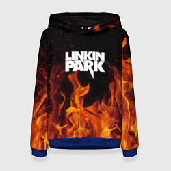 Толстовка-худи женская Linkin Park: Hell Flame, цвет: 3D-синий