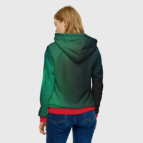 Женская толстовка Twitch / 3D-Красный – фото 4