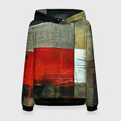Толстовка-худи женская Абстрактное искусство, цвет: 3D-черный