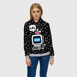 Толстовка-худи женская Fatal Error, цвет: 3D-меланж — фото 2