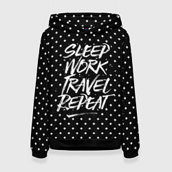 Женская толстовка Sleep Work Travel Repeat