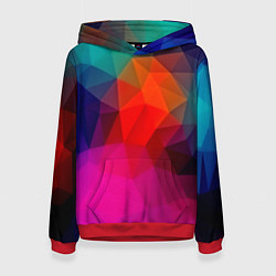 Толстовка-худи женская Abstraction, цвет: 3D-красный