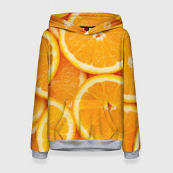 Толстовка-худи женская Апельсинка, цвет: 3D-меланж