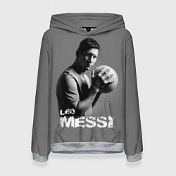 Толстовка-худи женская Leo Messi, цвет: 3D-меланж