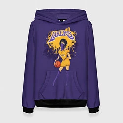 Толстовка-худи женская Lakers, цвет: 3D-черный
