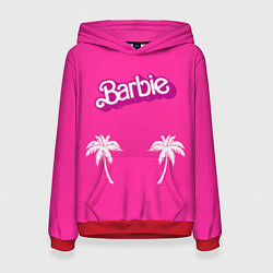 Толстовка-худи женская Barbie пальмы, цвет: 3D-красный