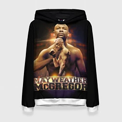 Толстовка-худи женская Mayweather vs McGregor, цвет: 3D-белый