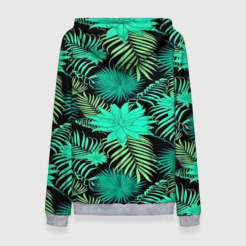 Женская толстовка Tropical pattern / 3D-Меланж – фото 2