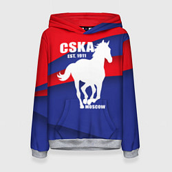 Толстовка-худи женская CSKA est. 1911, цвет: 3D-меланж