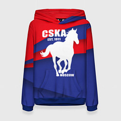 Толстовка-худи женская CSKA est. 1911, цвет: 3D-синий