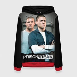 Толстовка-худи женская Prison Break: imprisoned, цвет: 3D-красный