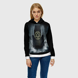 Толстовка-худи женская HIM: Devil Castle, цвет: 3D-белый — фото 2