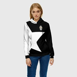 Толстовка-худи женская FC Juventus: Star, цвет: 3D-черный — фото 2