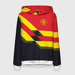 Толстовка-худи женская Man UTD FC: Black style, цвет: 3D-белый