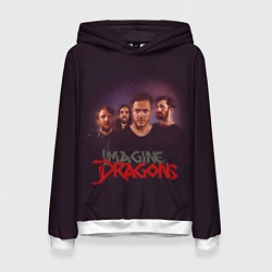 Толстовка-худи женская Группа Imagine Dragons, цвет: 3D-белый