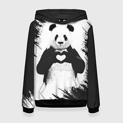 Толстовка-худи женская Panda Love цвета 3D-черный — фото 1