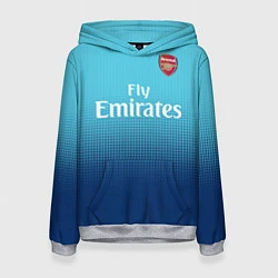 Толстовка-худи женская Arsenal FC: Blue Away 17/18, цвет: 3D-меланж