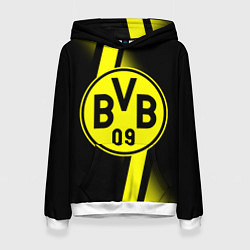 Толстовка-худи женская FC Borussia Dortmund: Storm, цвет: 3D-белый