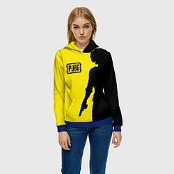 Толстовка-худи женская PUBG: Yellow Shadow, цвет: 3D-синий — фото 2