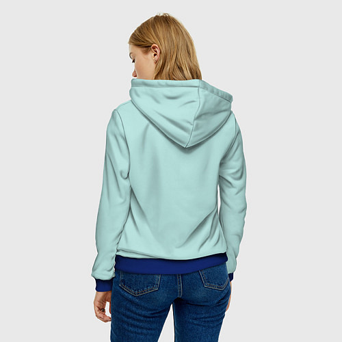 Женская толстовка Йоркширский терьер адмирал / 3D-Синий – фото 4