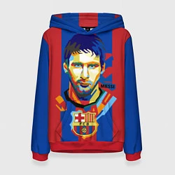 Толстовка-худи женская Lionel Messi, цвет: 3D-красный