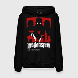 Толстовка-худи женская Wolfenstein: Nazi Soldiers, цвет: 3D-черный