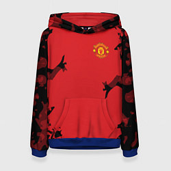 Толстовка-худи женская FC Manchester United: Red Original, цвет: 3D-синий