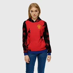Толстовка-худи женская FC Manchester United: Red Original, цвет: 3D-синий — фото 2