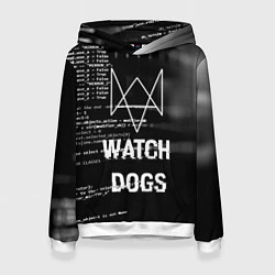 Толстовка-худи женская Watch Dogs: Hacker, цвет: 3D-белый