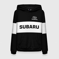 Толстовка-худи женская Subaru: Black Sport, цвет: 3D-черный