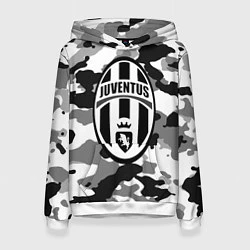 Толстовка-худи женская FC Juventus: Camouflage, цвет: 3D-белый