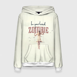 Толстовка-худи женская In youe head Zombie, цвет: 3D-белый