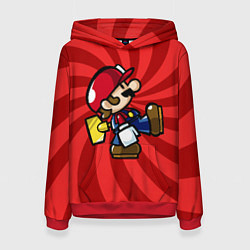 Толстовка-худи женская Super Mario: Red Illusion, цвет: 3D-красный