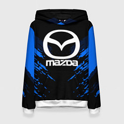 Толстовка-худи женская Mazda: Blue Anger, цвет: 3D-белый
