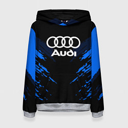 Толстовка-худи женская Audi: Blue Anger, цвет: 3D-меланж