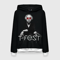 Толстовка-худи женская T-Fest: Black Style, цвет: 3D-белый