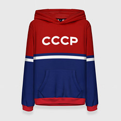 Толстовка-худи женская СССР: Спортсмен, цвет: 3D-красный