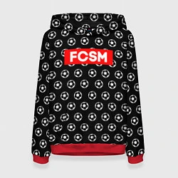 Толстовка-худи женская FCSM Supreme, цвет: 3D-красный