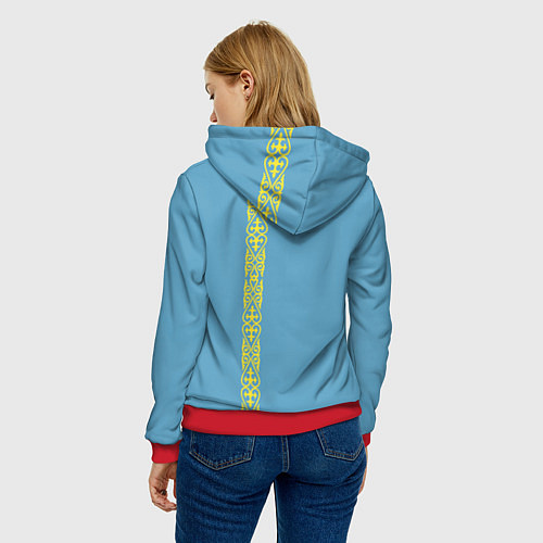 Женская толстовка I Love Kazakhstan / 3D-Красный – фото 4