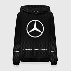 Толстовка-худи женская Mercedes: Black Abstract, цвет: 3D-черный