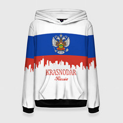 Толстовка-худи женская Krasnodar, Russia, цвет: 3D-черный