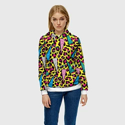 Толстовка-худи женская 80s Leopard, цвет: 3D-белый — фото 2