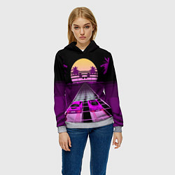 Толстовка-худи женская Digital Race, цвет: 3D-меланж — фото 2