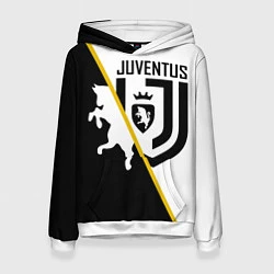 Толстовка-худи женская FC Juventus: Football Point, цвет: 3D-белый