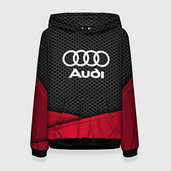 Толстовка-худи женская Audi: Grey Carbon, цвет: 3D-черный