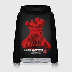Толстовка-худи женская Uncharted 4: Survival, цвет: 3D-меланж