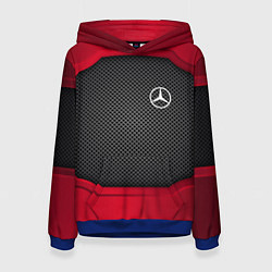 Толстовка-худи женская Mercedes Benz: Metal Sport, цвет: 3D-синий
