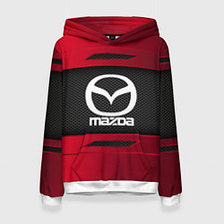 Толстовка-худи женская Mazda Sport, цвет: 3D-белый