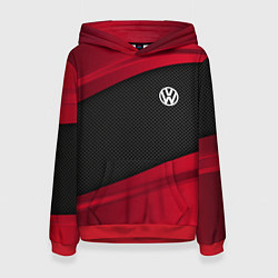 Толстовка-худи женская Volkswagen: Red Sport, цвет: 3D-красный